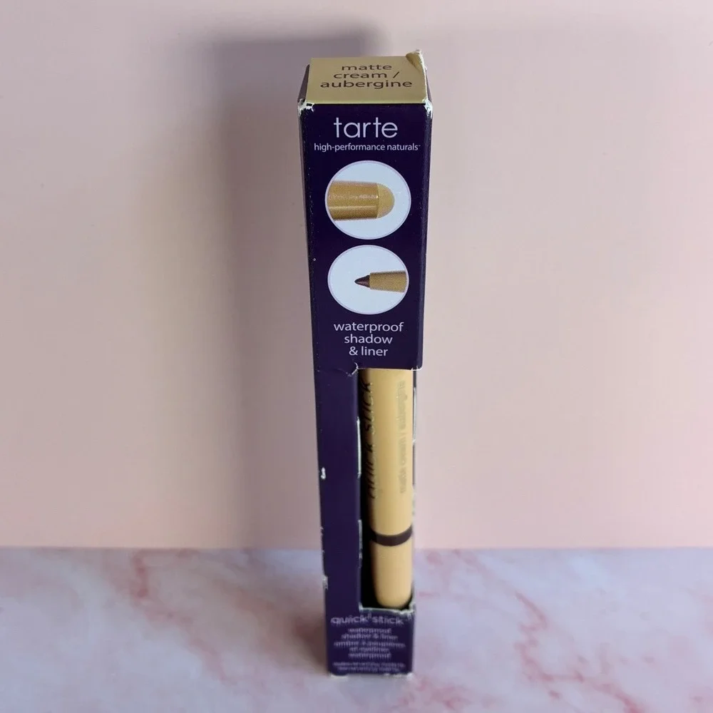 tarte Quick Stick Waterproof Shadow Liner Matte Cream Aubergine 2 in 1 New